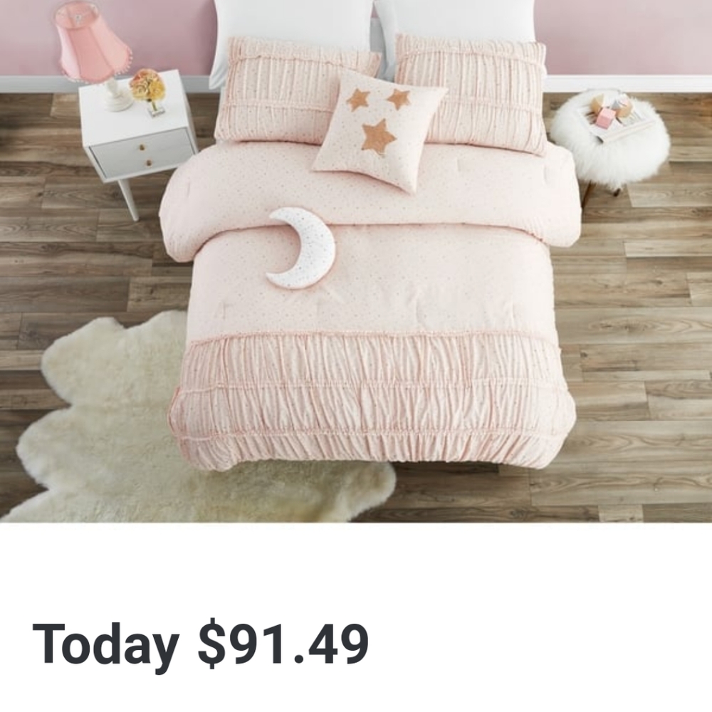 Madison Parkers Pink and gold 4 piece twin comfort